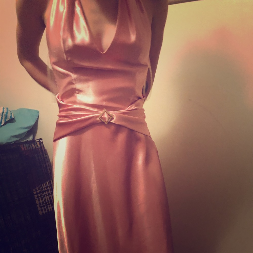 Long silky dress